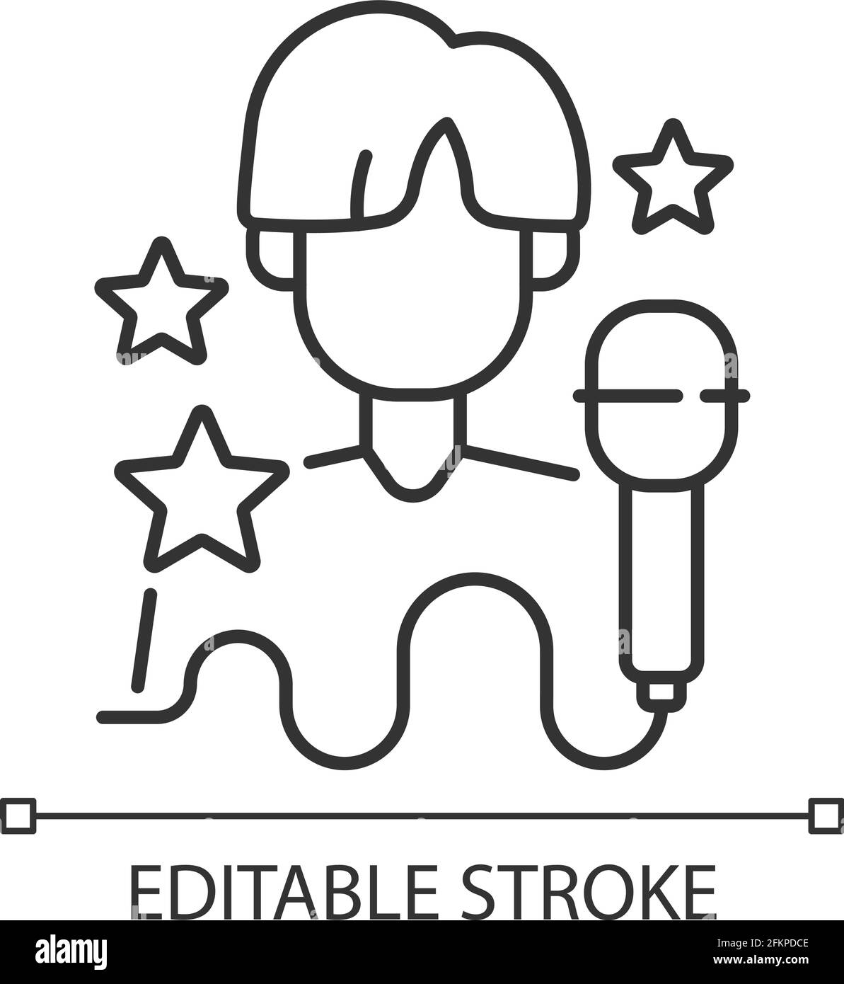 K POP lineares Symbol Stock Vektor