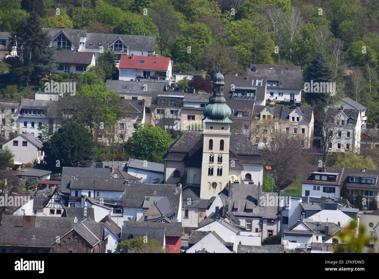 Blick über Koblenz vom Rittersturm Stockfoto