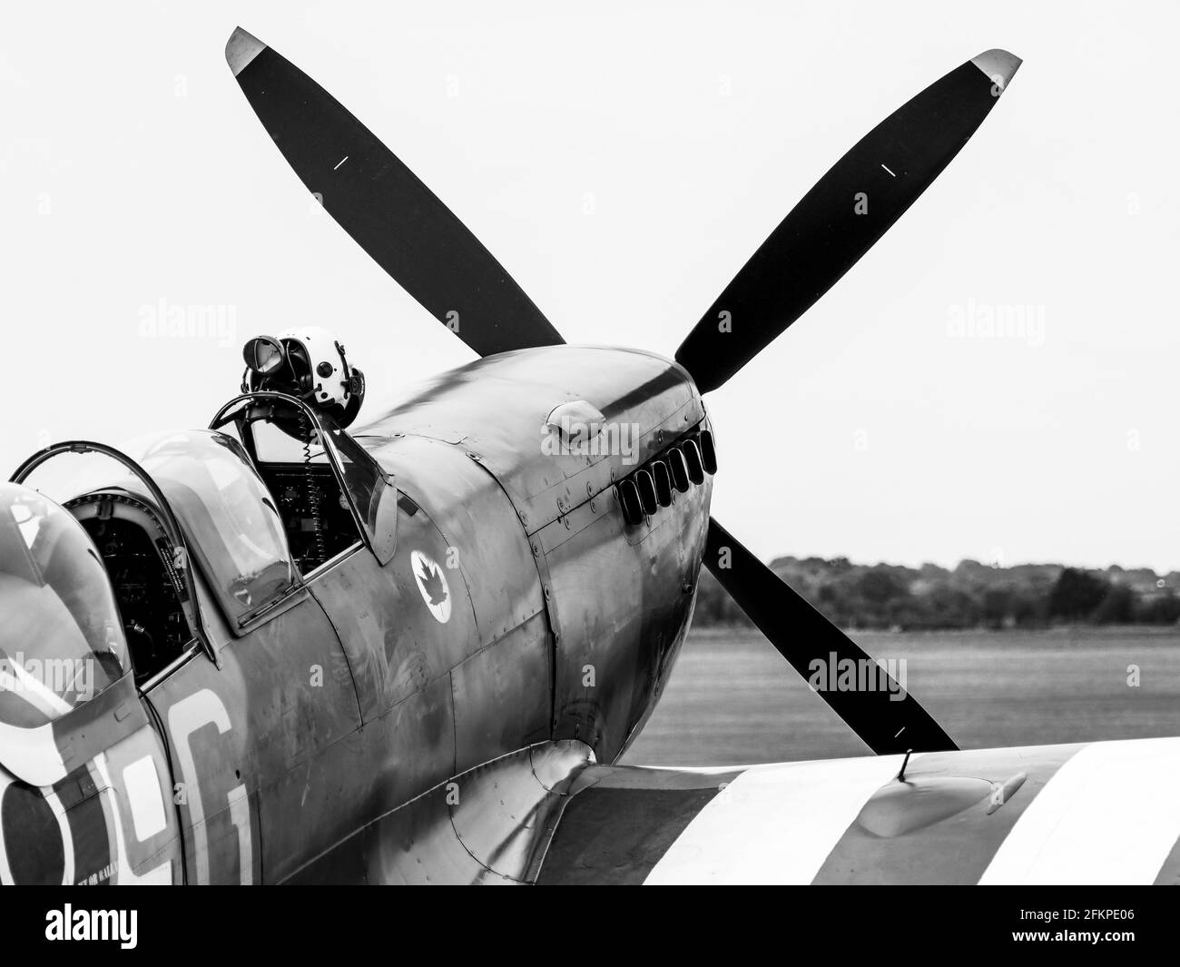 Spitfire im IWM Duxford Stockfoto