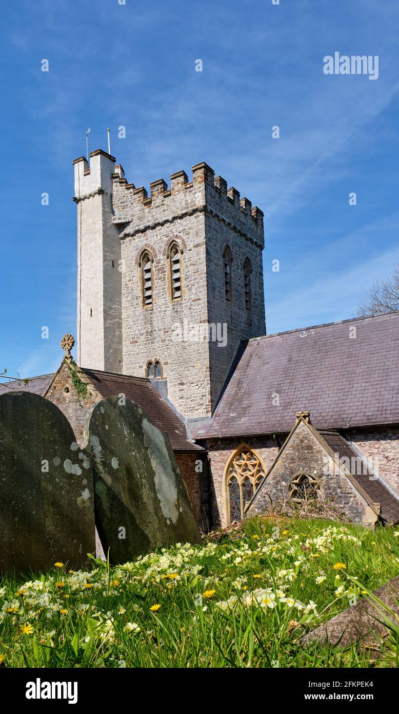 St Martin's Church, Laugharne, Carmarthenshire Stockfoto