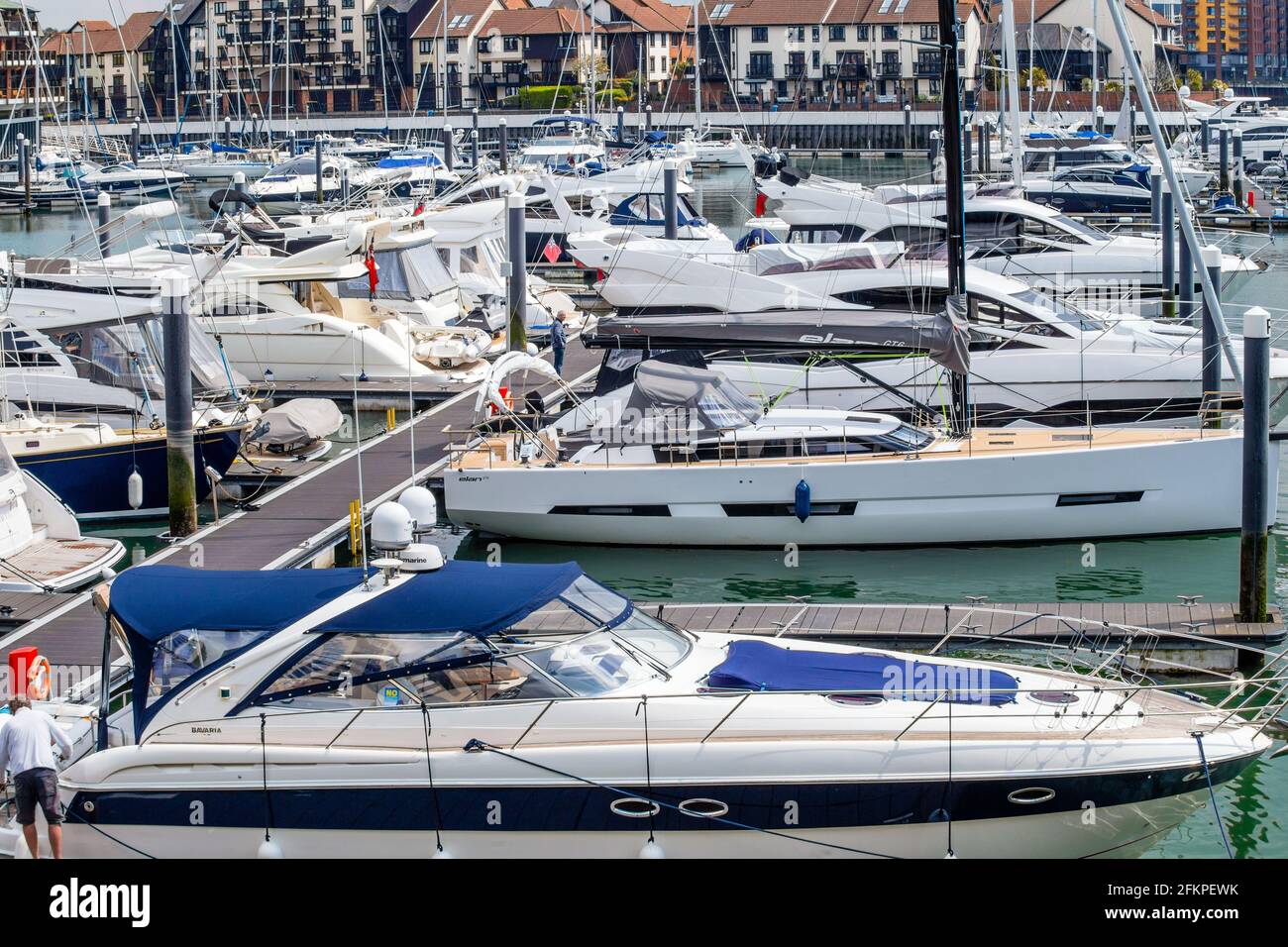 Ocean Village Marina in Southampton, Großbritannien Stockfoto