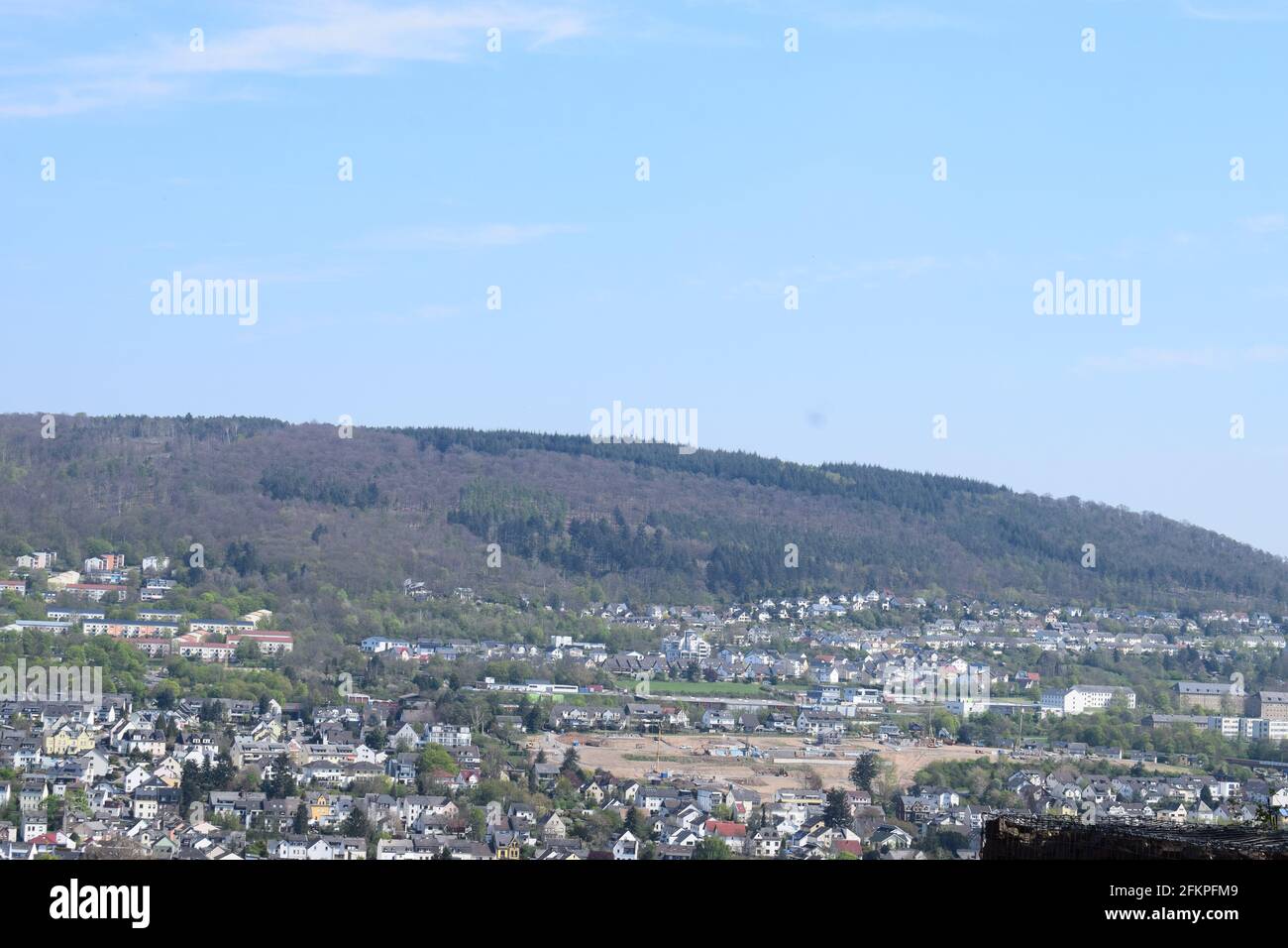 Blick über Koblenz vom Rittersturm Stockfoto