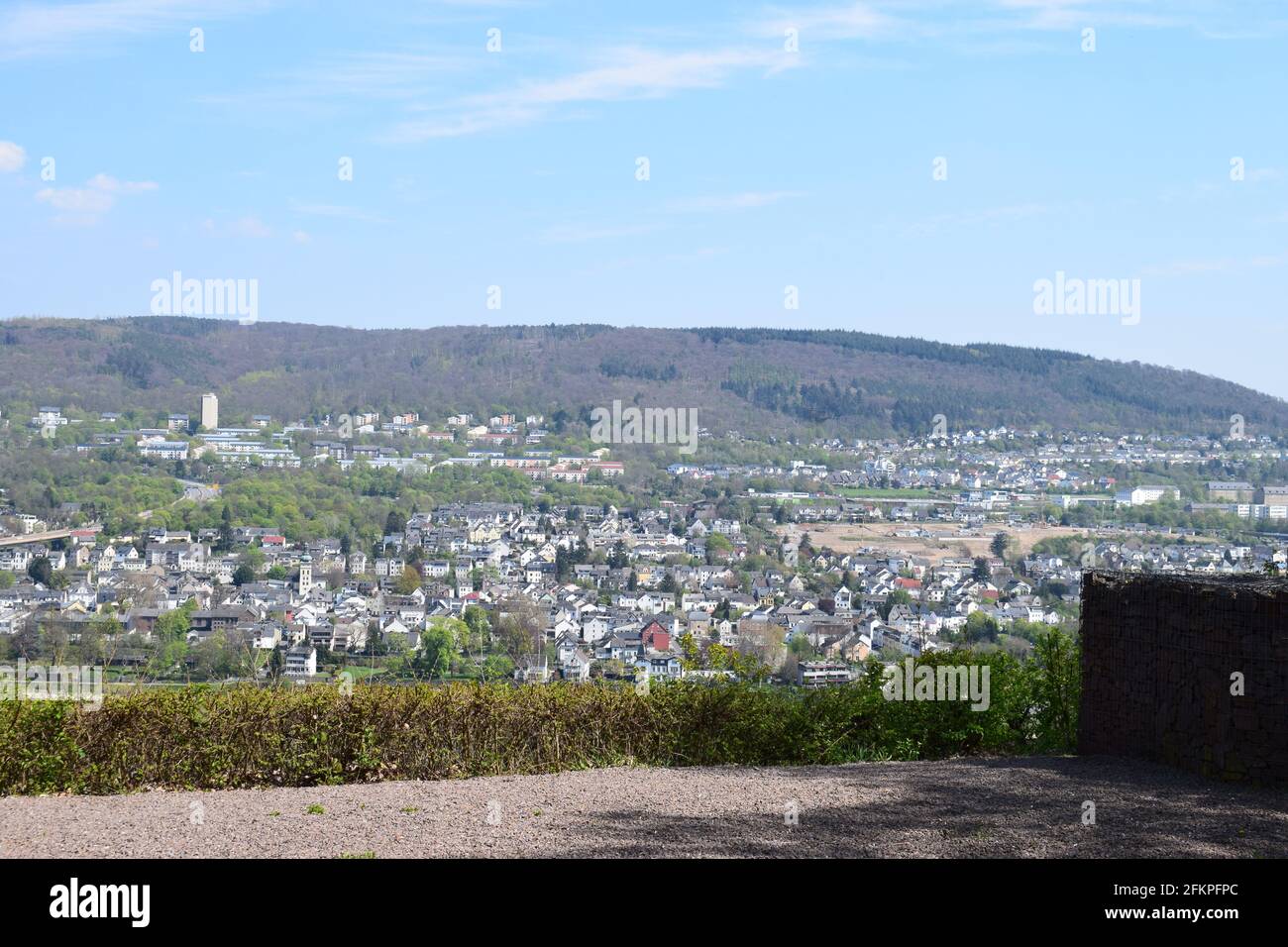 Blick über Koblenz vom Rittersturm Stockfoto