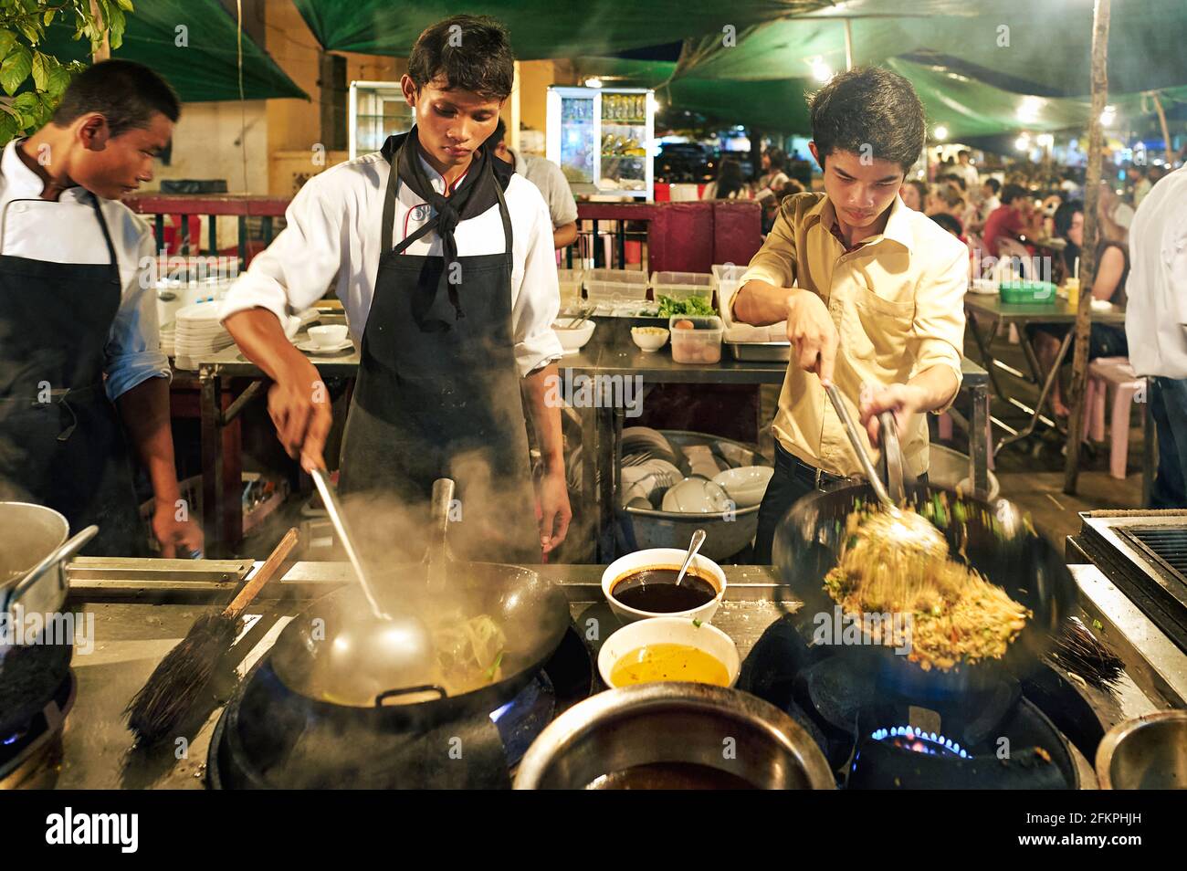 Street Food Restaurant in Siem Reap Kambodscha Stockfoto