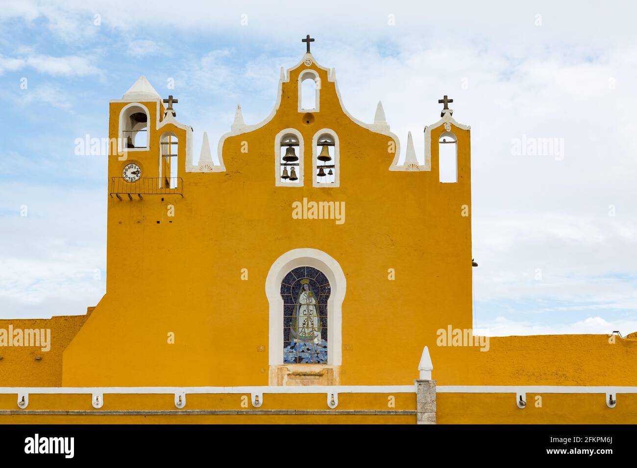 Kolonialkloster Convento de San Antonio de Padua in Izamal, Yucatan, Mexiko Stockfoto
