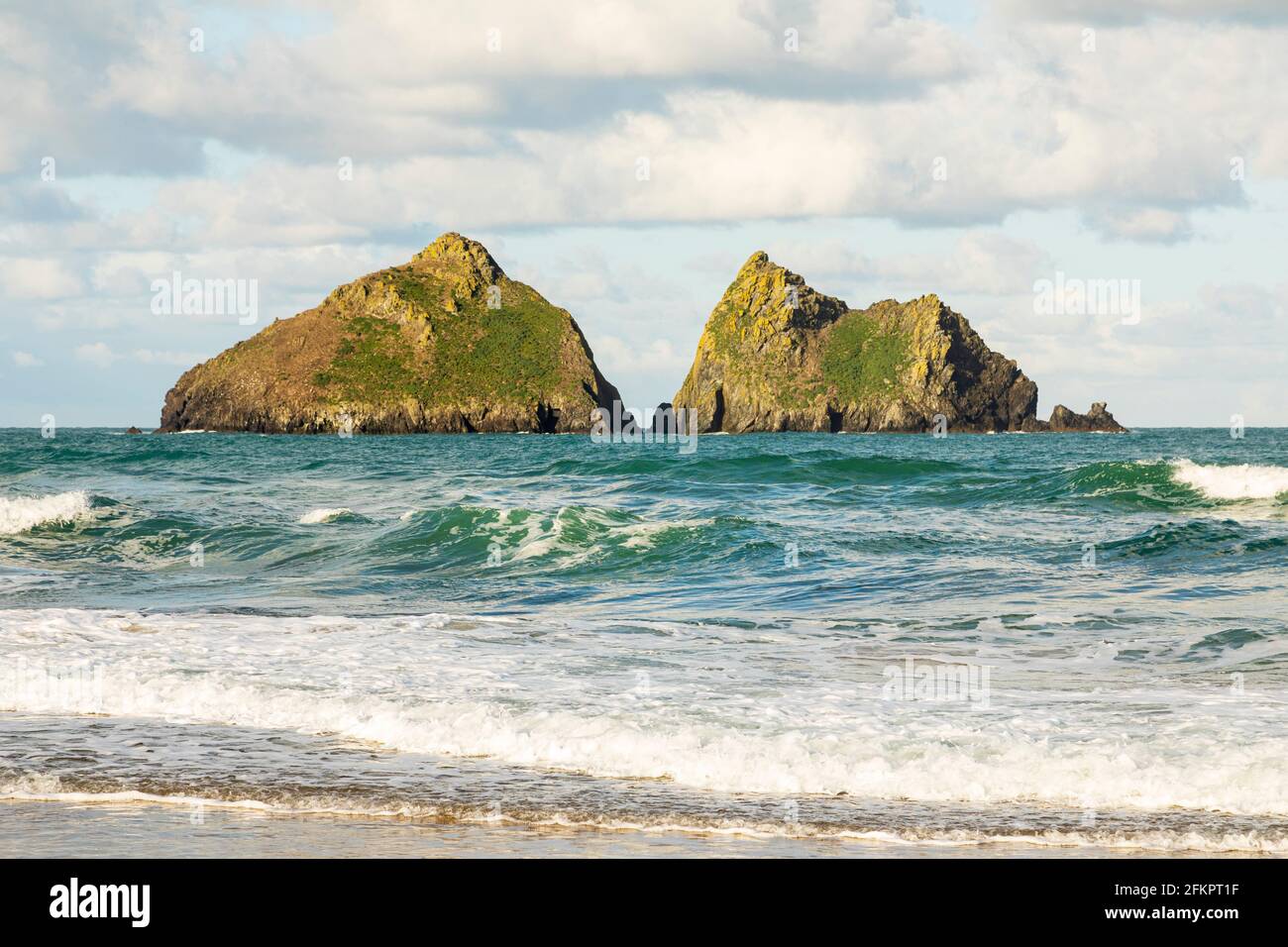 Carters Rocks Holywell Bay Stockfoto