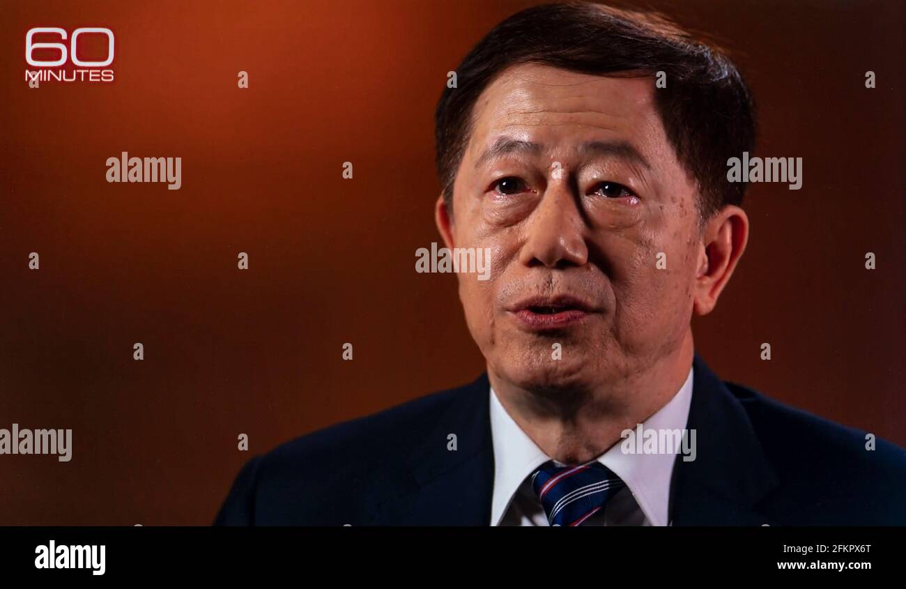 03. Mai 2021, New York, New York, USA - Mark LIU, Vorsitzender der TSMC, wird zu 60 Minuten über den weltweiten Mikrochip-Mangel und die Zukunft der Branche interviewt.(Bildquelle: © CBS/60 Minuten/ZUMA Wire) Stockfoto