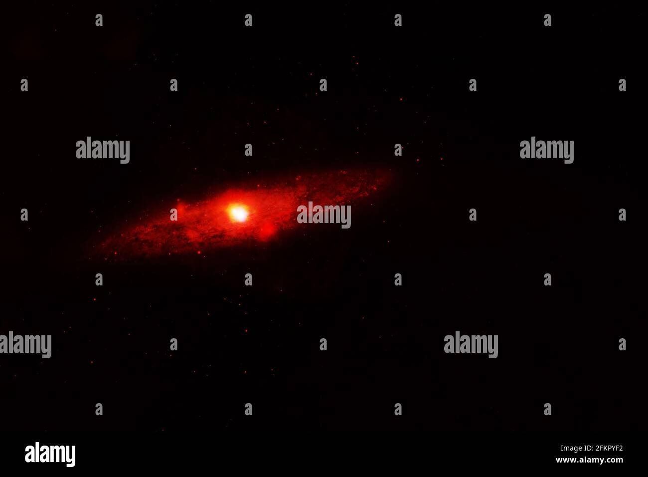 Kleine Galaxie auf dunklem Hintergrund. Elemente dieses Bildes wurden von der NASA eingerichtet. Hochwertige Fotos Stockfoto