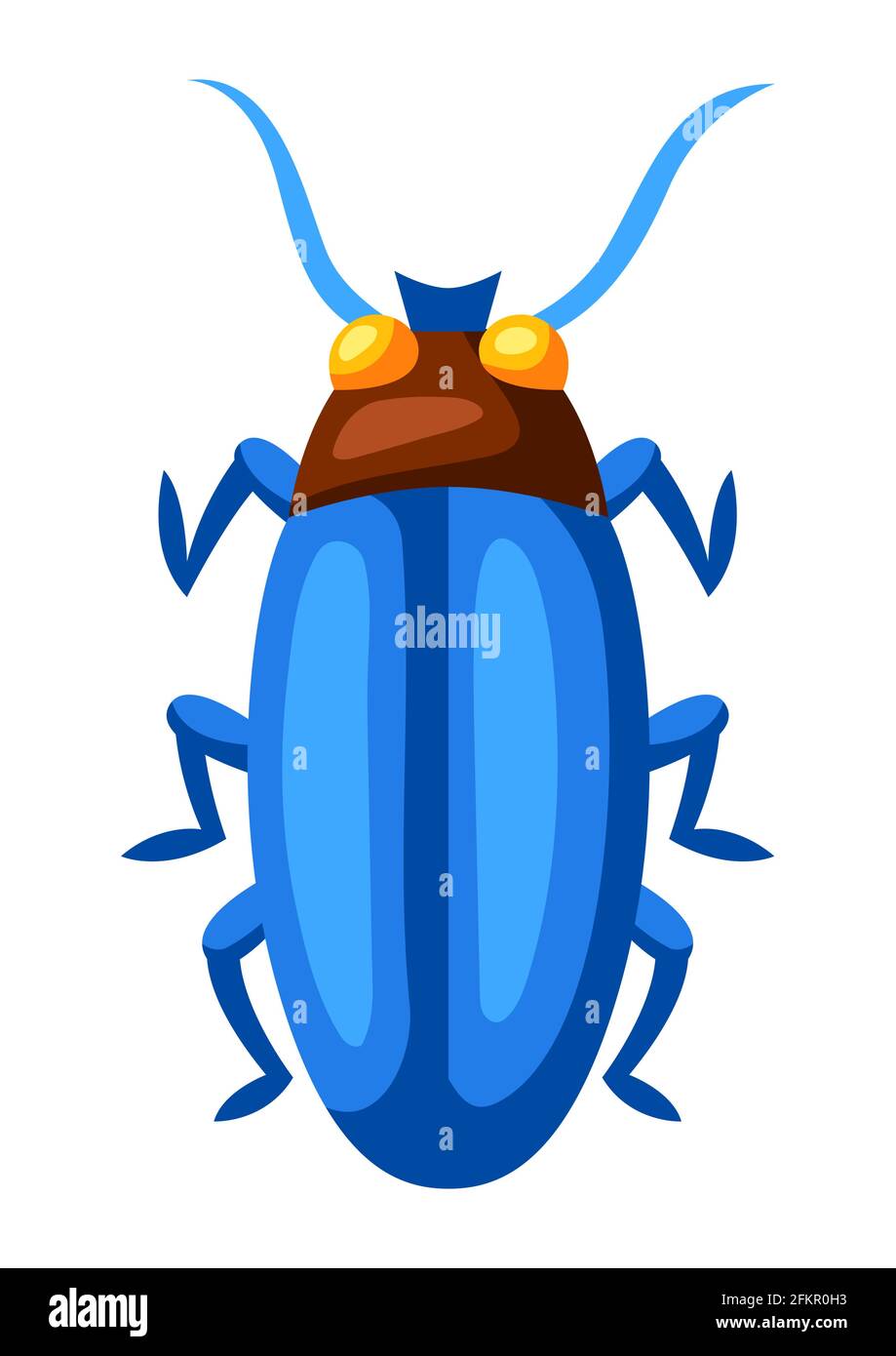 Illustration eines bunten Käfers. Stilisiertes dekoratives Insekt. Stock Vektor