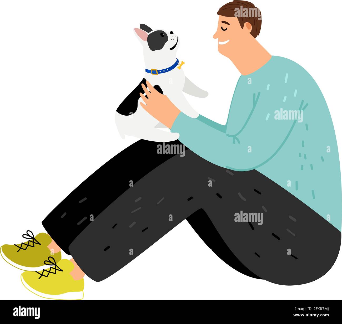 Cartoon Illustration Bulldog Sitting Stockfotos Und Bilder Kaufen Seite 3 Alamy