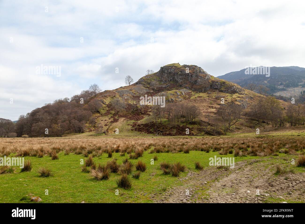 Dundurn - St Fillans Hill mit Blick auf St Fillans, Schottland. Stockfoto