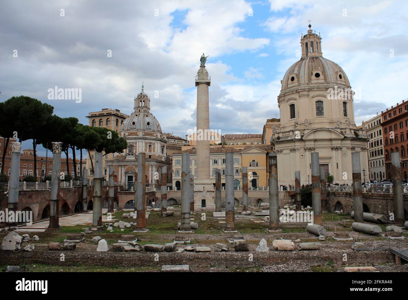 Ruinen des Trajan Forum in Rom, Italien Stockfoto