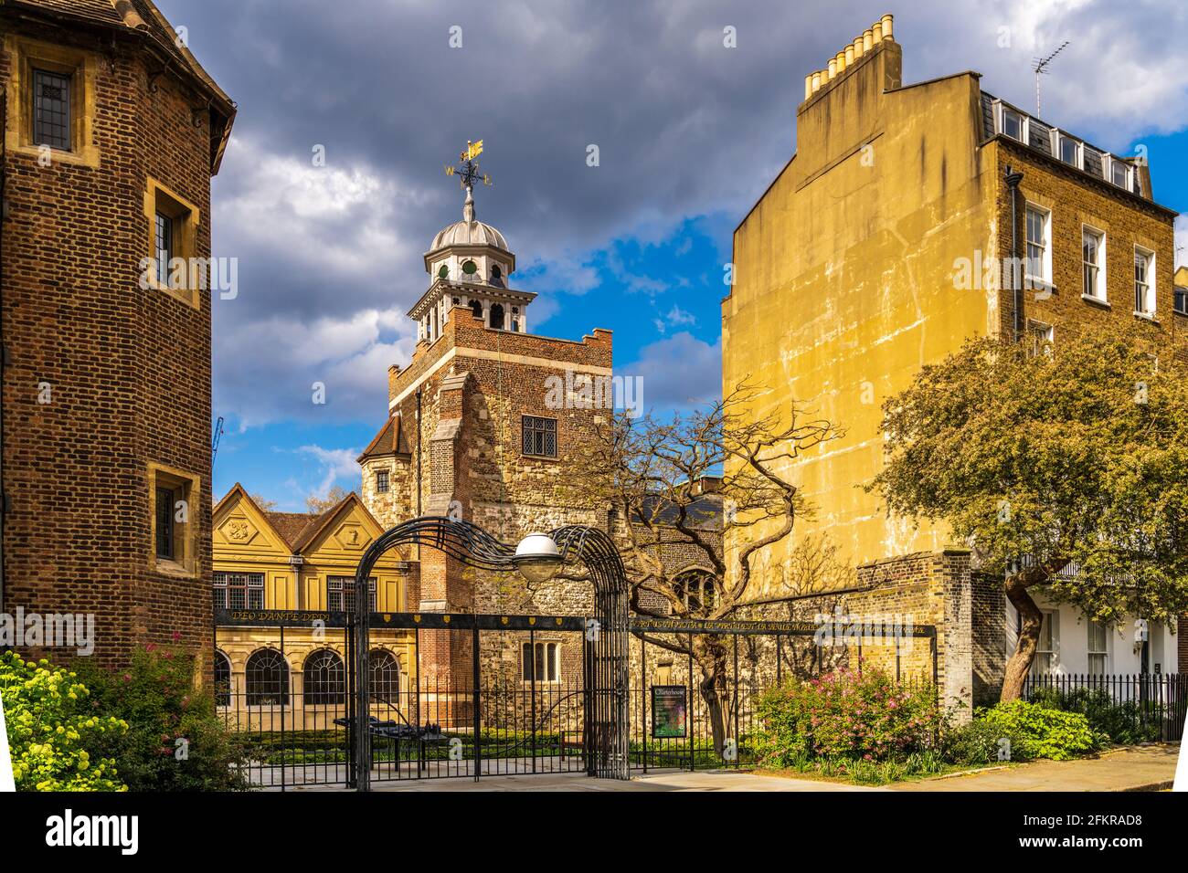 The London Charterhouse - The Charterhouse in Smithfield London ist ein Gebäudekomplex aus dem 14. Jahrhundert. Klasse I aufgeführt. Tudor Palace. Stockfoto
