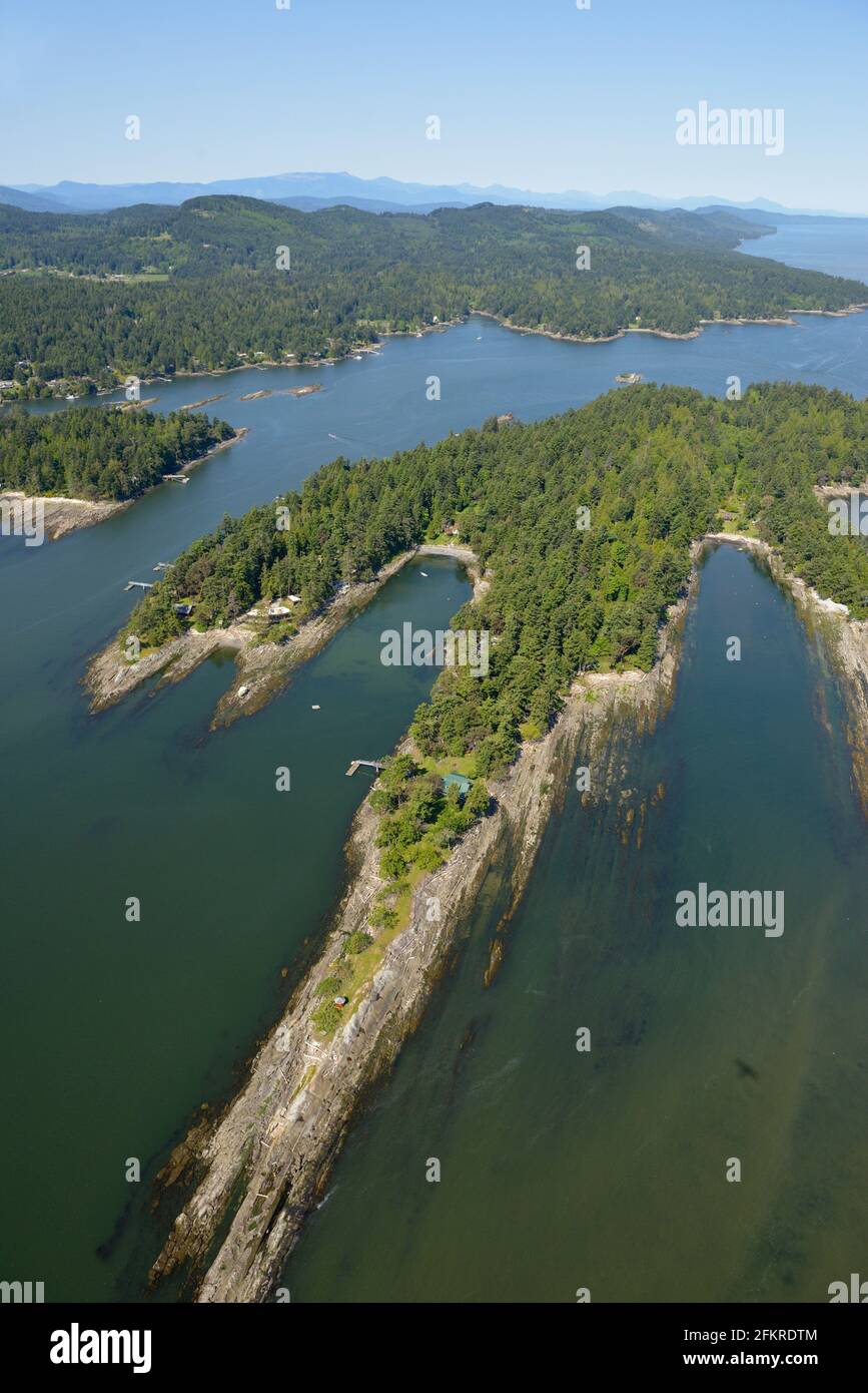 Gossip Island, Galiano Island, British Columbia, Kanada. Stockfoto