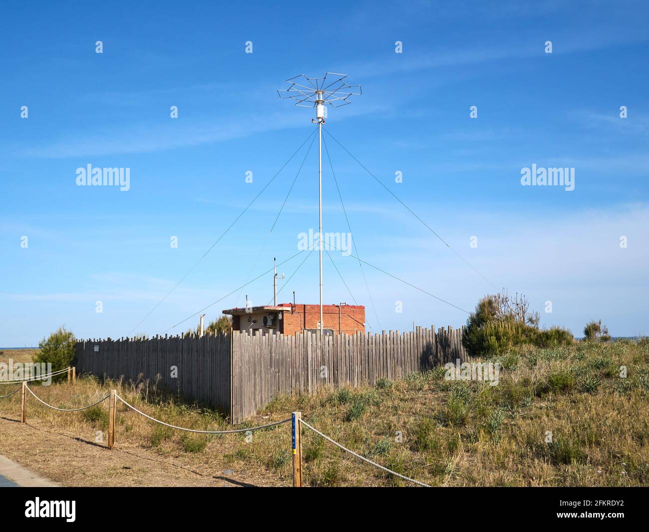 Castelldefels Strand, kleine Stadt in der Nähe von Barcelona Stockfoto