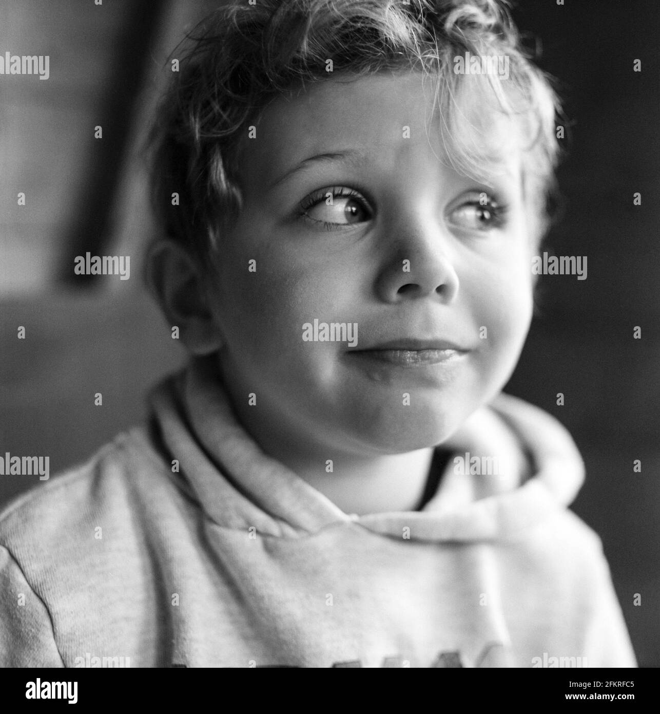 Vierjähriger Junge Hampshire, England, Großbritannien. Stockfoto