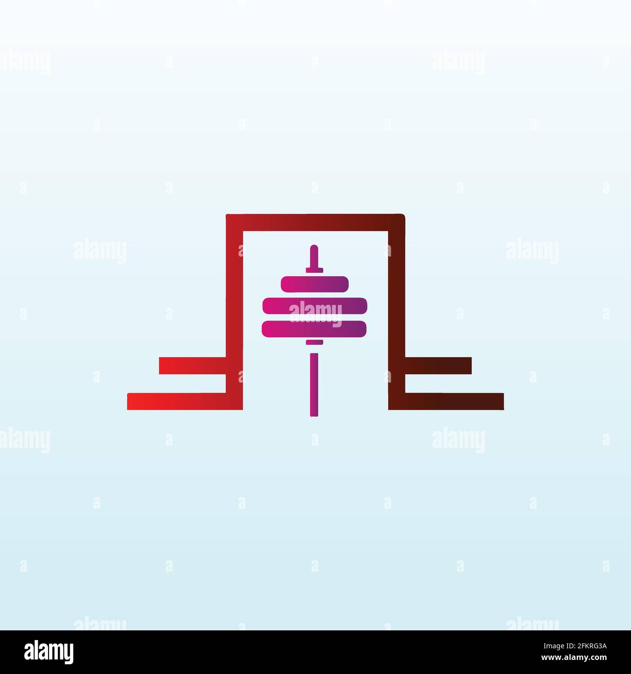 Fresh Door Cross Fit Fitnessgeräte Logo Vektor-Design Stock Vektor