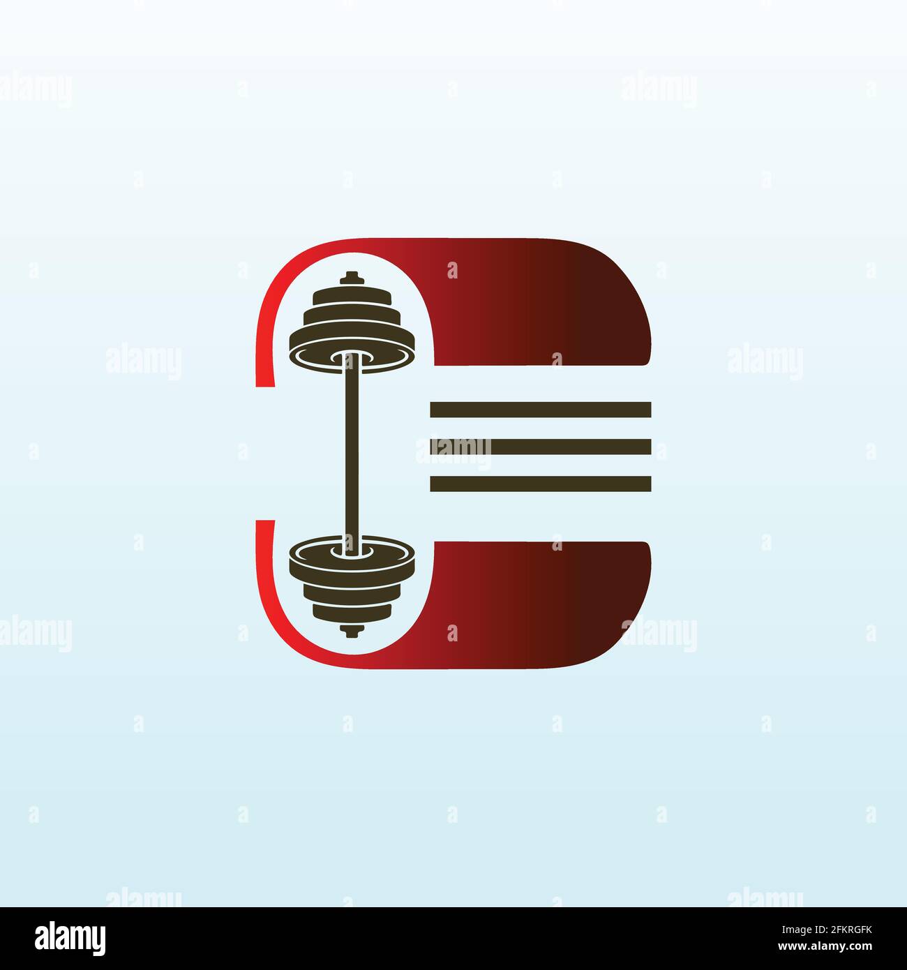 Finanz- und Versicherungsvektor Logo Design mit Fitness-Symbol Stock Vektor