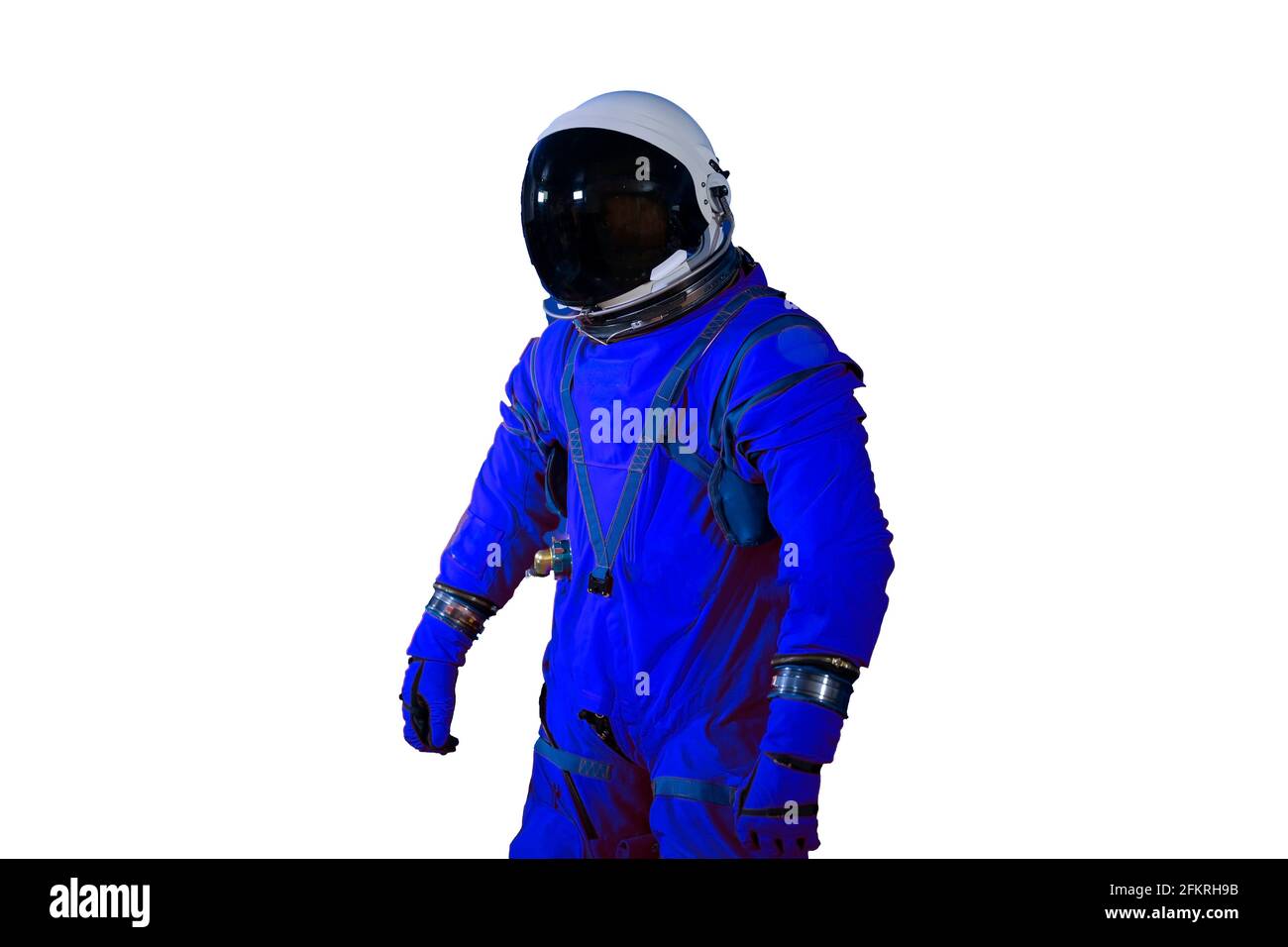 Astronaut in einem Raumanzügen isoliert auf weißem Hintergrund. Elemente dieses Bildes wurden von der NASA eingerichtet. Hochwertige Fotos Stockfoto