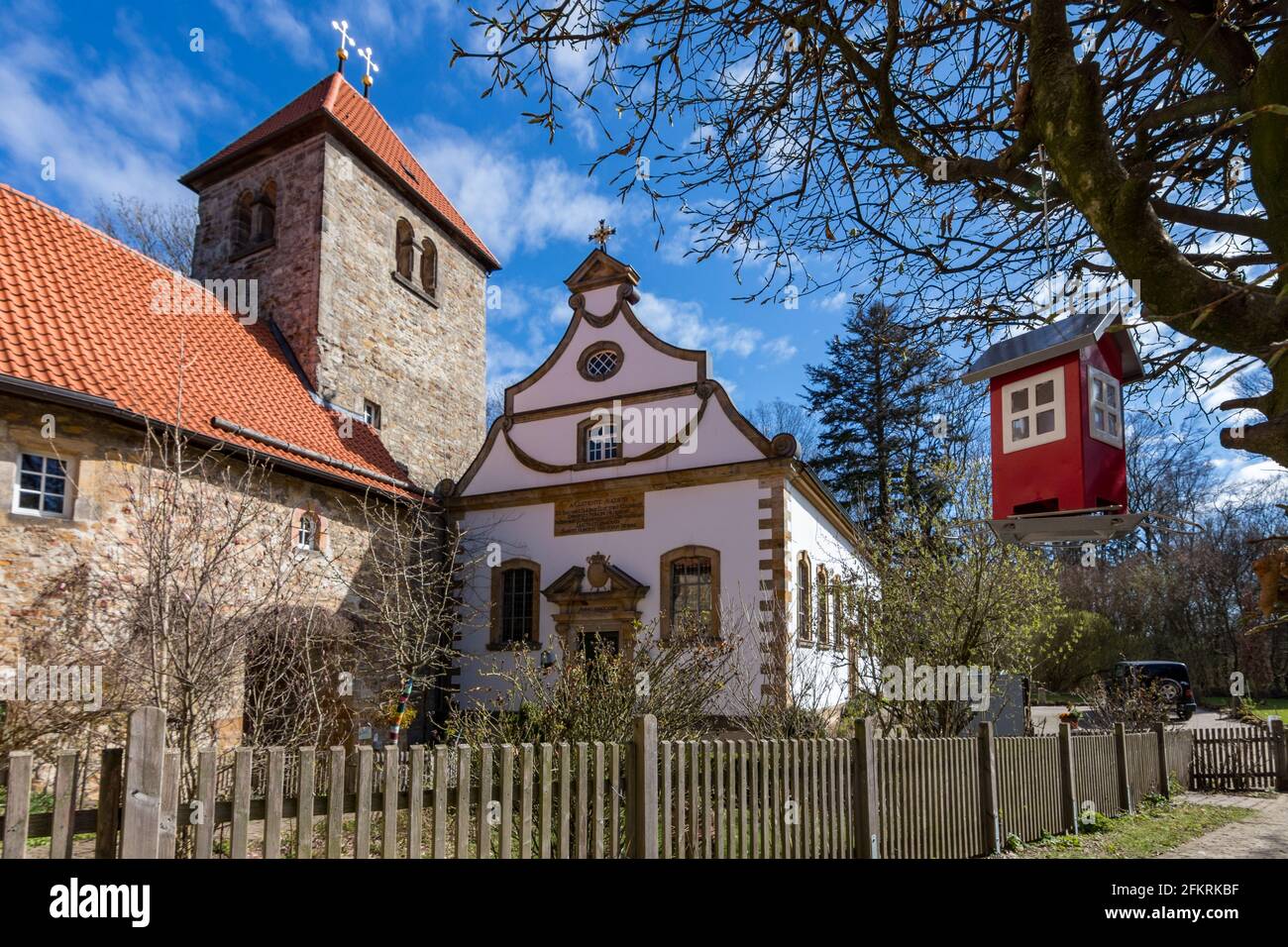 Drei Häuser für Gottes Geschöpfe Stockfoto