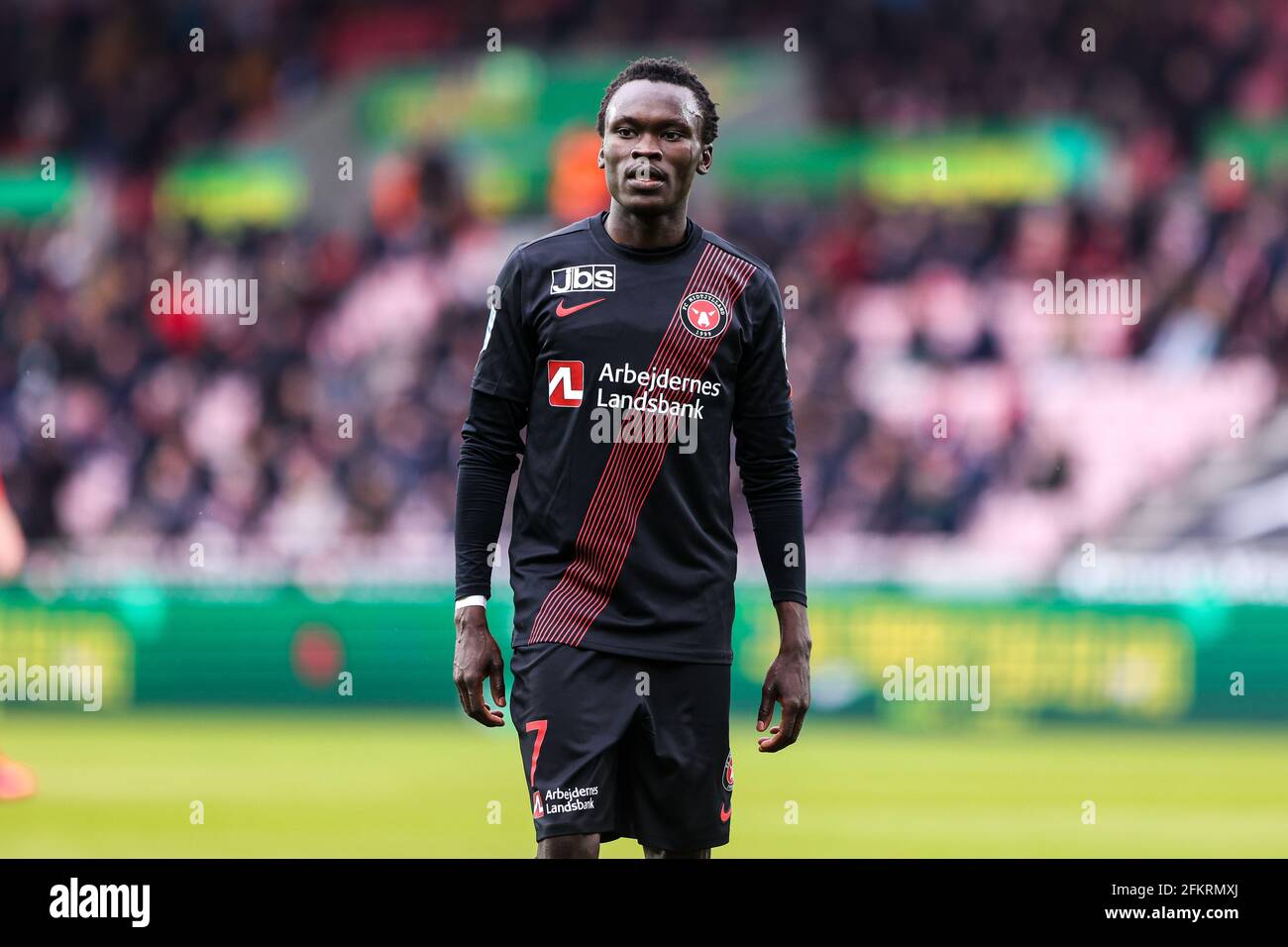 Herning, Dänemark. Mai 2021. Pione Sisto (7) vom FC Midtjylland beim 3F Superliga-Spiel zwischen FC Midtjylland und FC Nordsjaelland in der MCH Arena in Herning, Dänemark. (Bildnachweis: Gonzales Photo - Dejan Obretkovic). Stockfoto