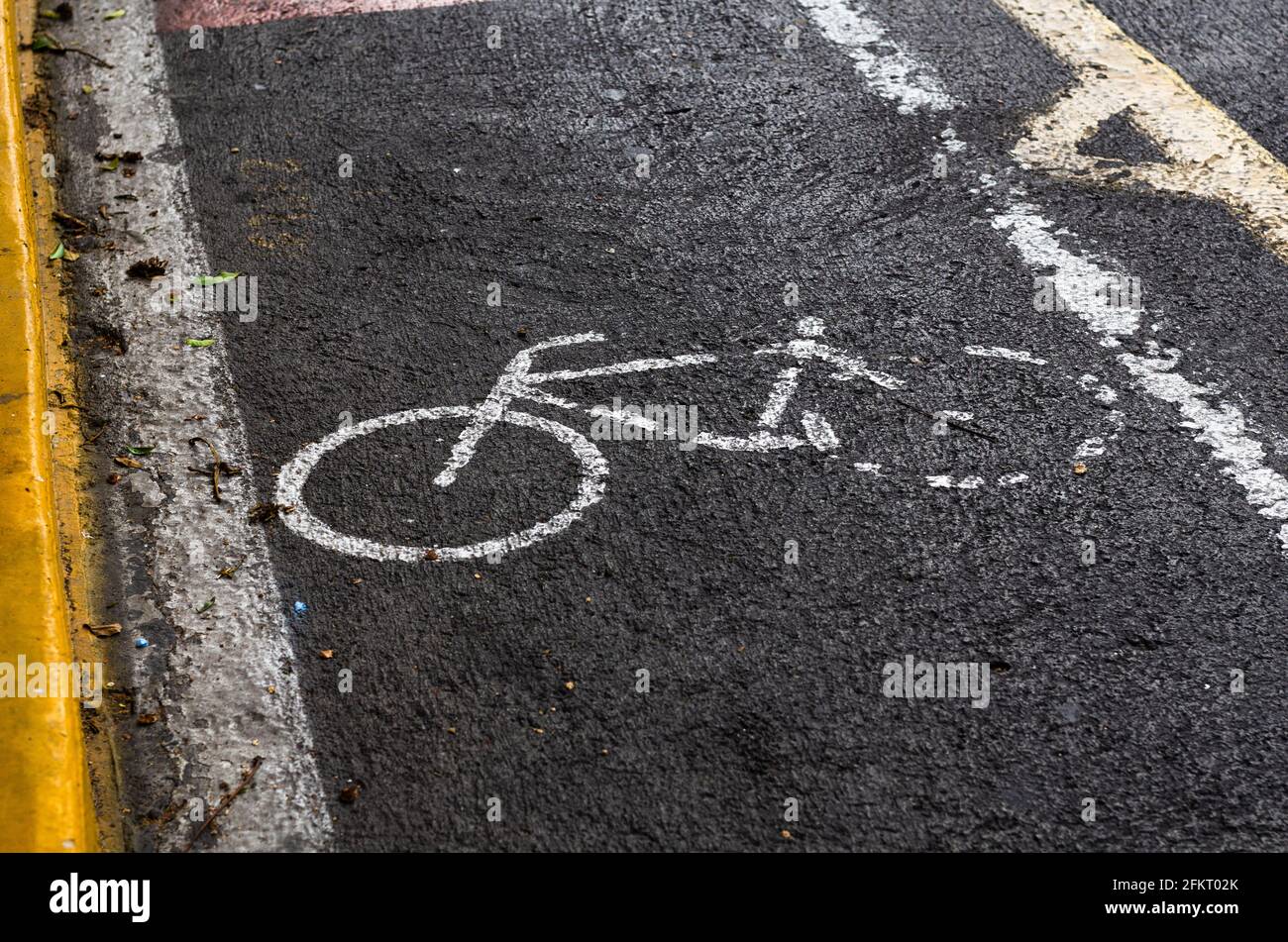 Fahrrad alte Straße Zeichen in der Stadt. Stockfoto