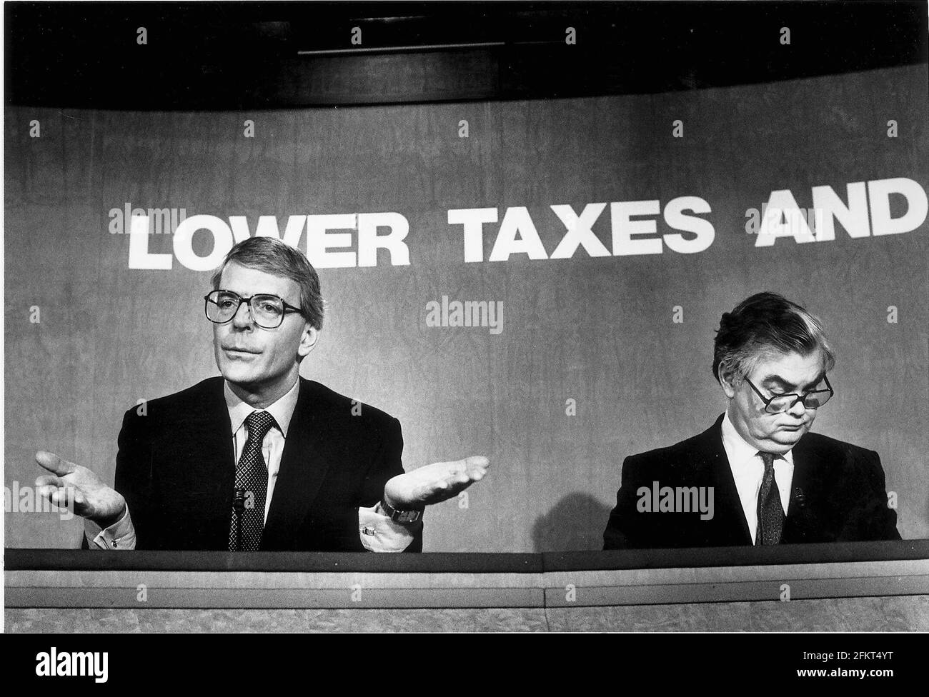 John Major-Parlamentswahlen am 1992. März Tory Morning Conference Hands Stockfoto