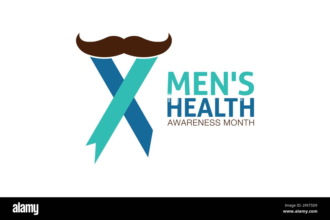Men's Health Awareness Month im Juni. Banner, Grußkarte, Hintergrundvorlage in der Kampagne zur Sensibilisierung für medizinische Gesundheit. Stock Vektor
