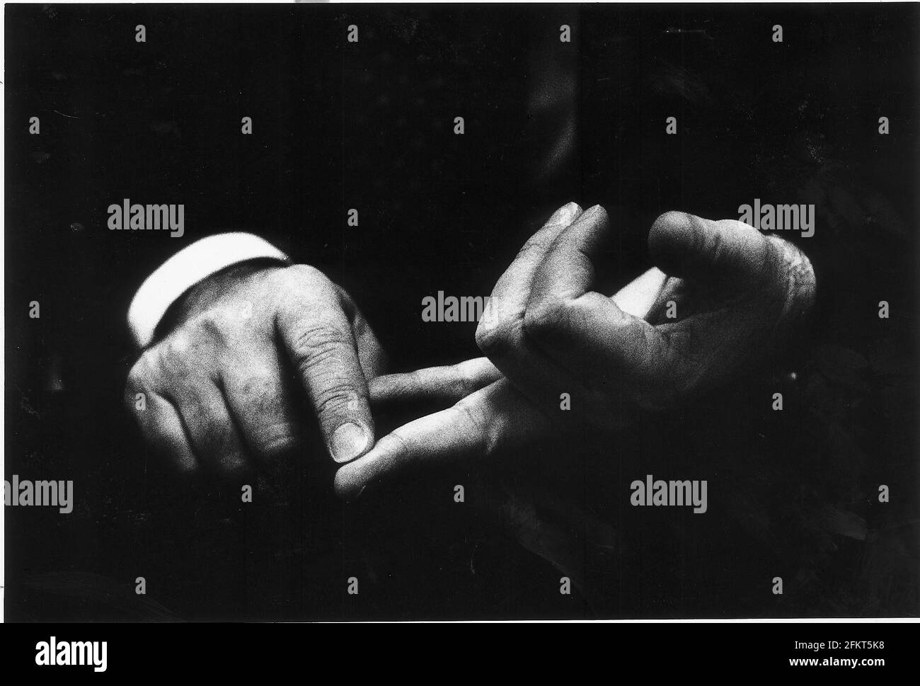 John Major Hands. Stockfoto