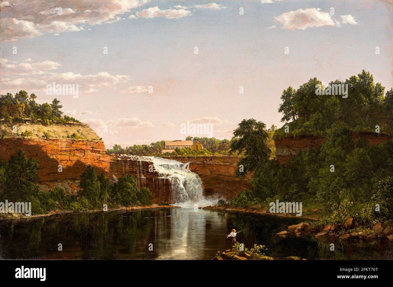 Lower Falls, Rochester von Frederic Edwin Church (1826-1900 USA) 1849 Stockfoto