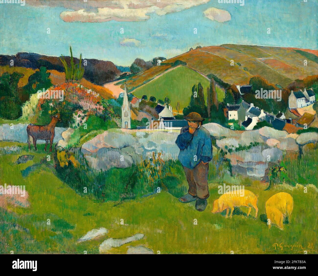 The Swinehirt von Paul Gauguin (1848-1903 Frankreich) 1888 Stockfoto