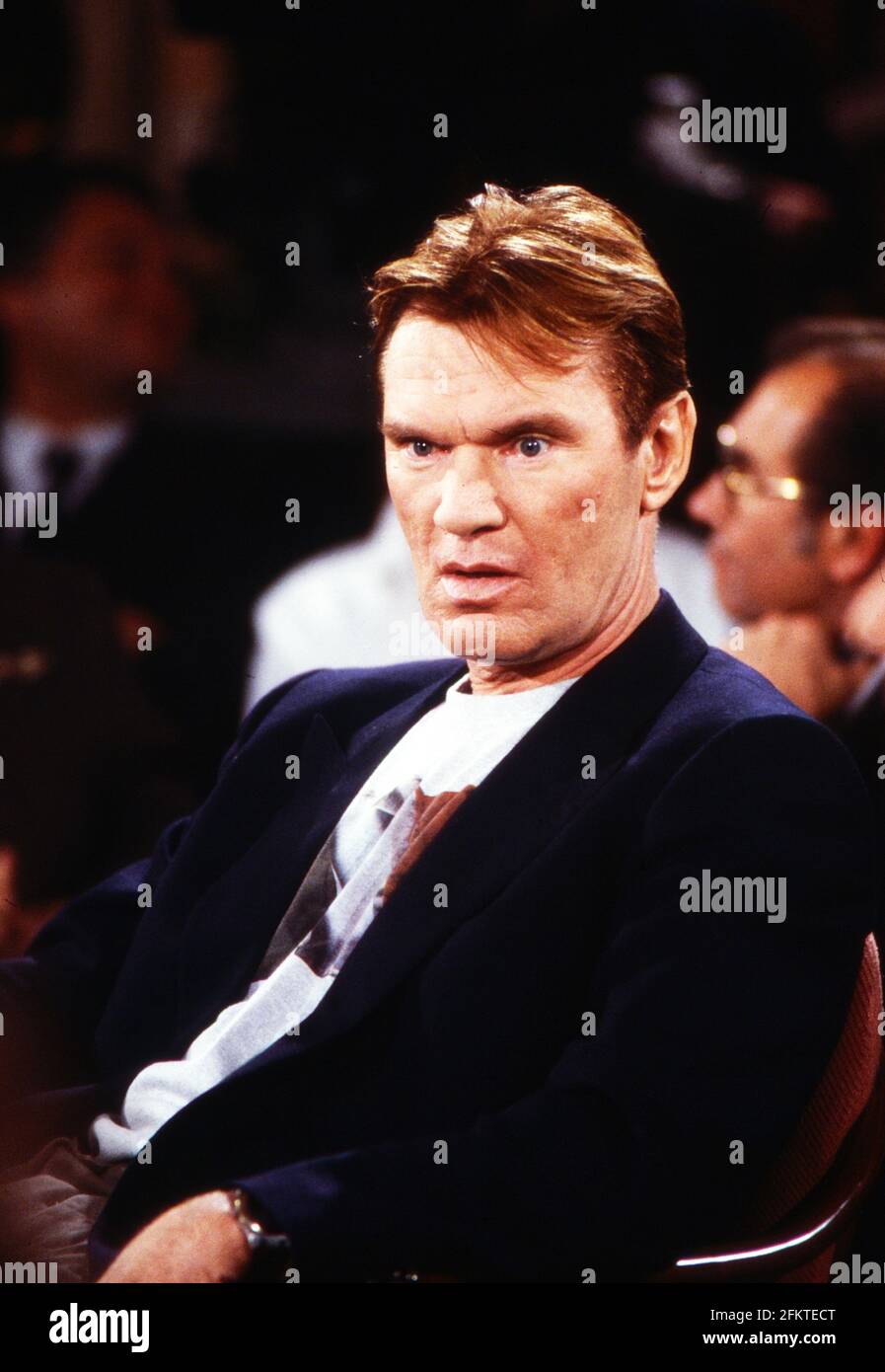 NDR Talkshow, Talkshow aus Hamburg, Sendung vom 8. November 1987, Talkgast: Schauspieler und Autor Burkhard am trockensten Stockfoto