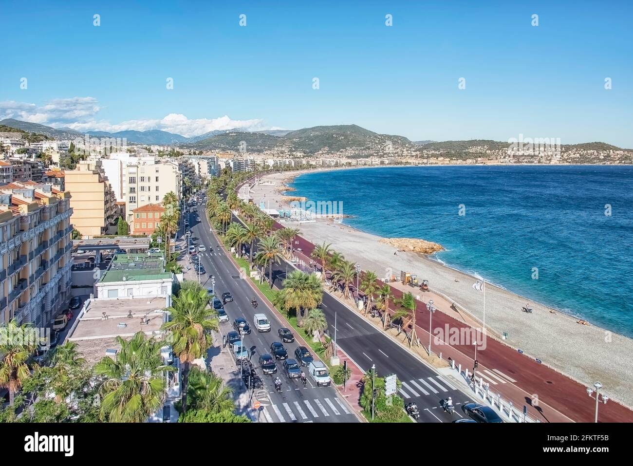 Die Stadt Nizza an der französischen Riviera Stockfoto