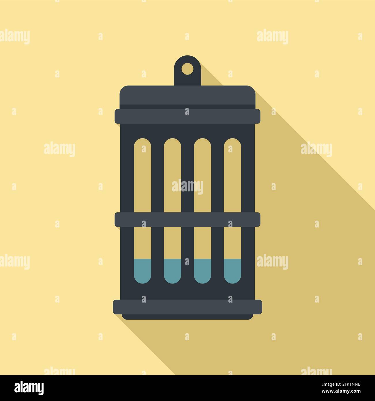 Insektenlampe Ikone, flacher Stil Stock Vektor