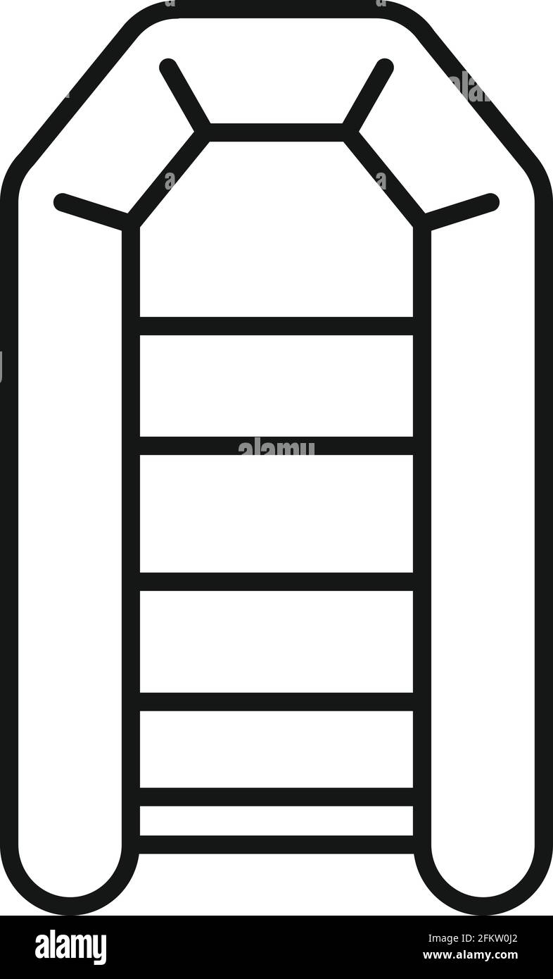 Illegales Gummiboot-Symbol, Umrissstil Stock Vektor