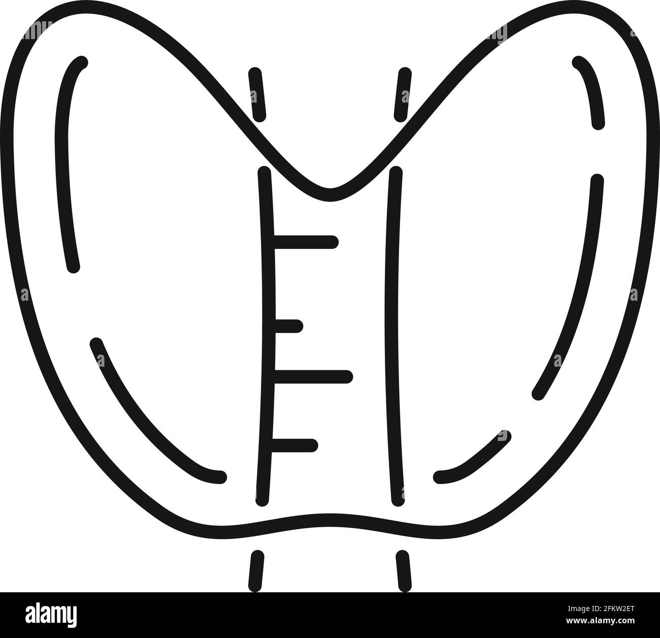 Hormone Schilddrüse Symbol, skizzieren Stil Stock Vektor