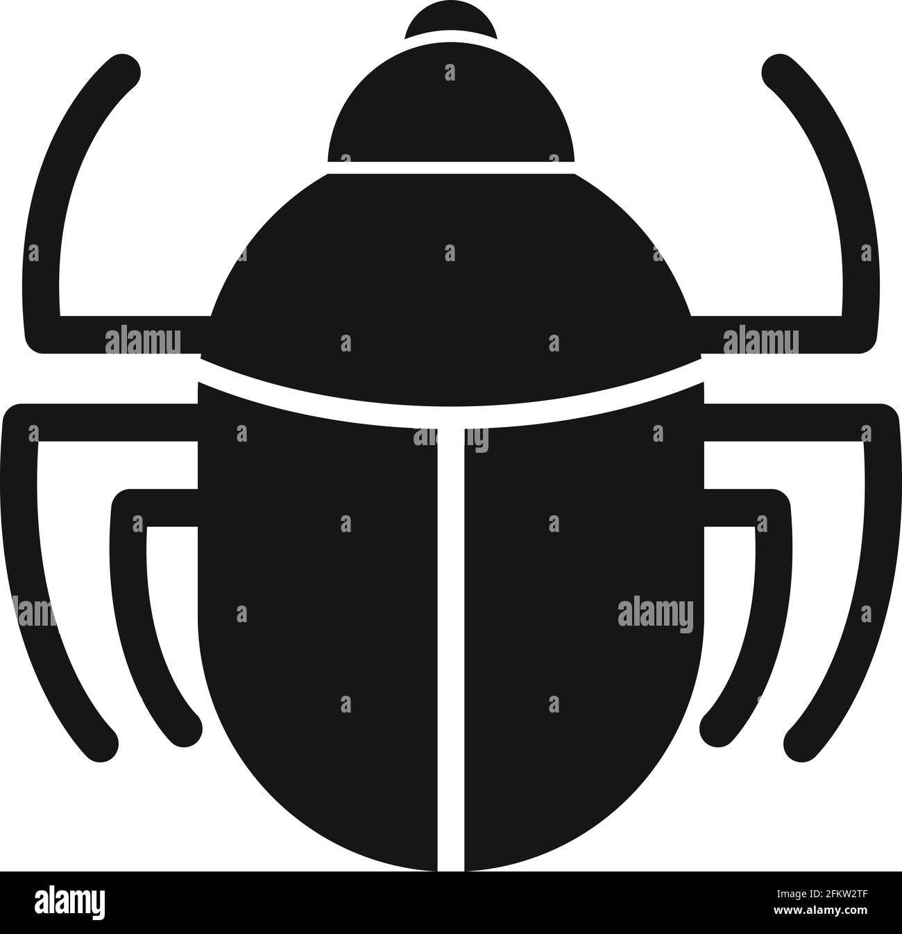 Scarabäle Schatzikone, schlichter Stil Stock Vektor