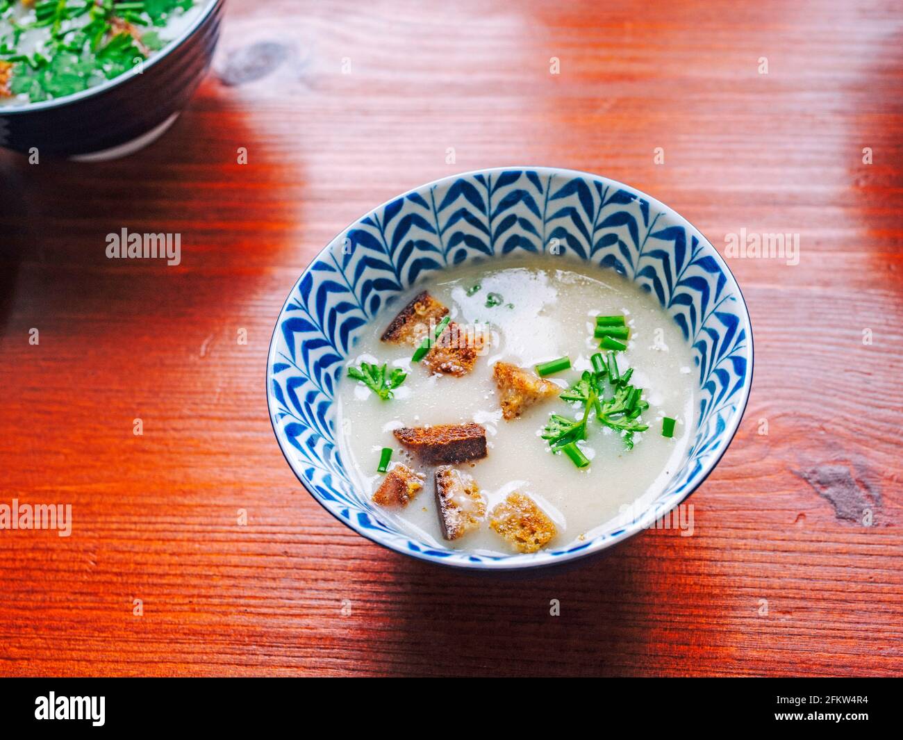 Spargelsuppe Stockfoto