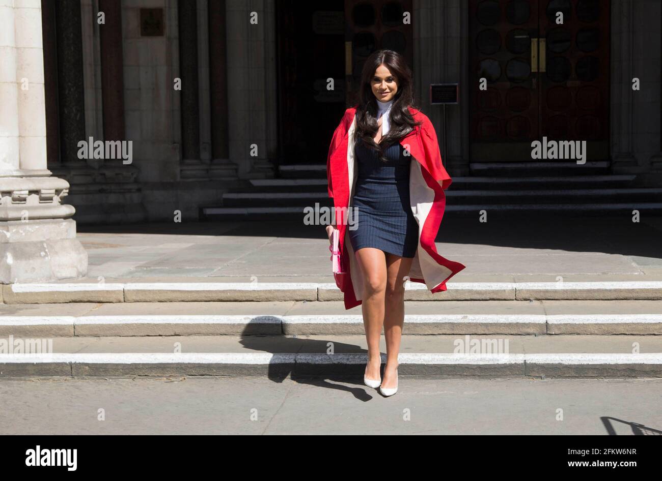 Foto zeigt: Fotoausstellung am High Court in London für Vicky Pattison's Reality-Serie Judge Geordie Sie ist ein ehemaliges Cast-Mitglied der TV-Reality-Show Ge Stockfoto