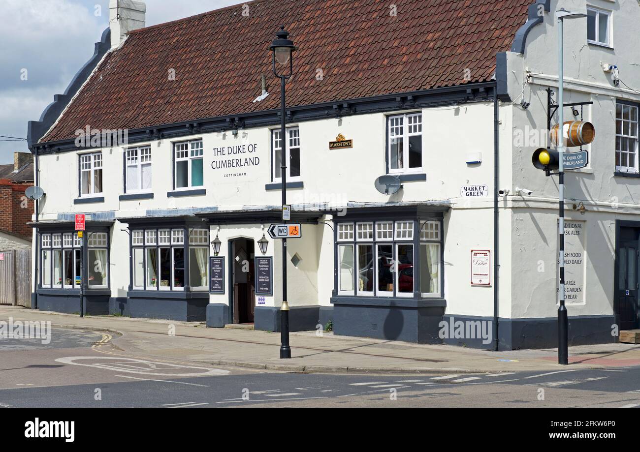 The Duke of Cumberland Pub in Cottingham, in der Nähe von Hull, East Yorkshire, England Stockfoto
