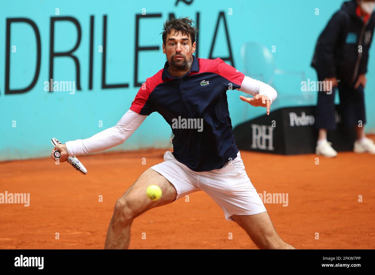 Jeremy Chardy aus Frankreich während der Mutua Madrid Open 2021, Masters 1000 Tennisturnier am 3. Mai 2021 in La Caja Magica in Madrid, Spanien - Foto Laurent Lairys / DPPI / LiveMedia Stockfoto