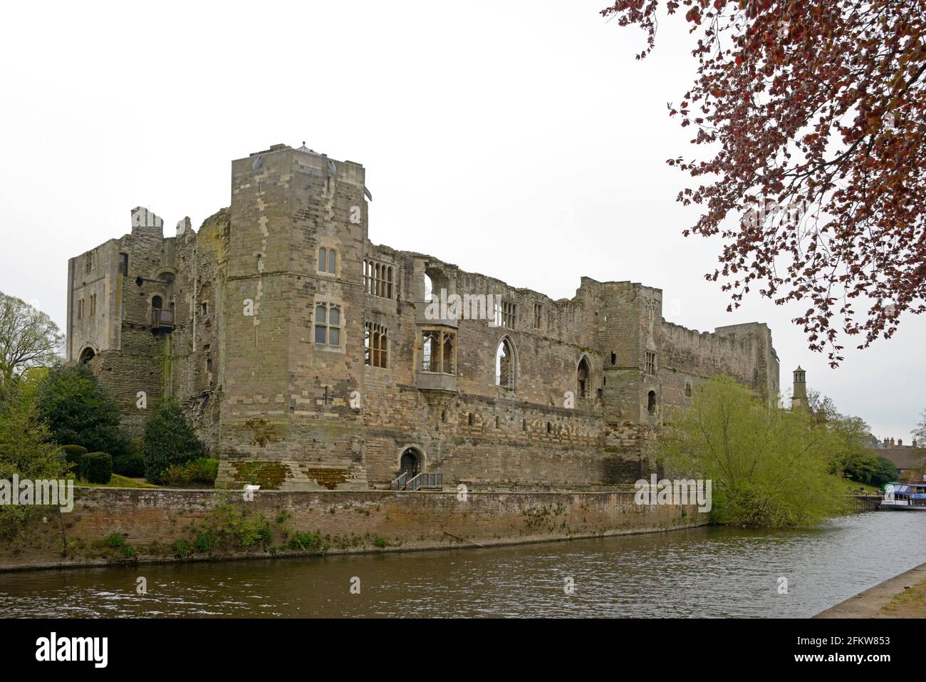 Newark Castle, Ruinen, Nottinghamshire. Stockfoto