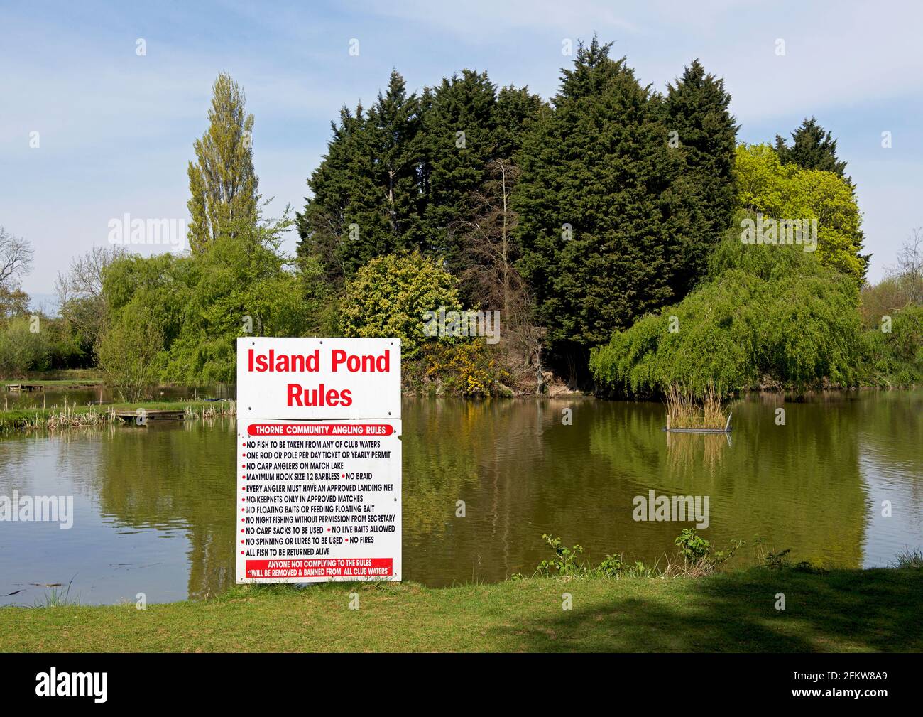 The Delves Fishing Lake, Thorne, South Yorkshire, England Stockfoto