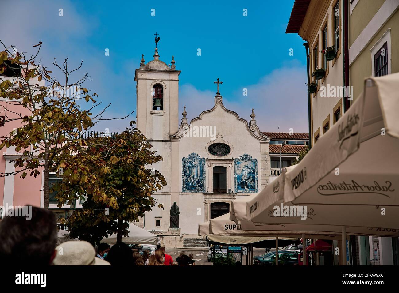 AVEIRO, PORTO PORTUGAL MAI 9 2020: Fernansicht der Kirche von Vera Cruz Stockfoto