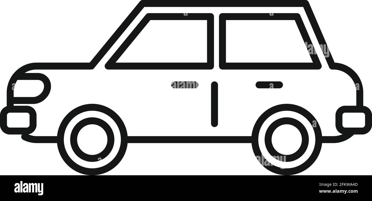 Limousine Car Icon, Umriss Stil Stock Vektor