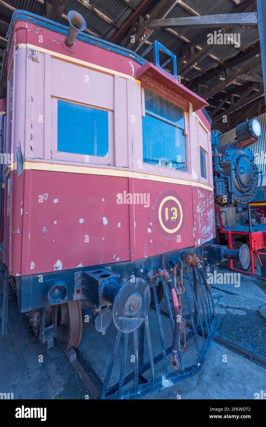 CPH 13 ist eine von 37 CPH-Leichtbau-Motorschienen, die von 1923 bis 1985 in der Region New South Wales auf kleinen Nebenstrecken betrieben wurden. Stockfoto