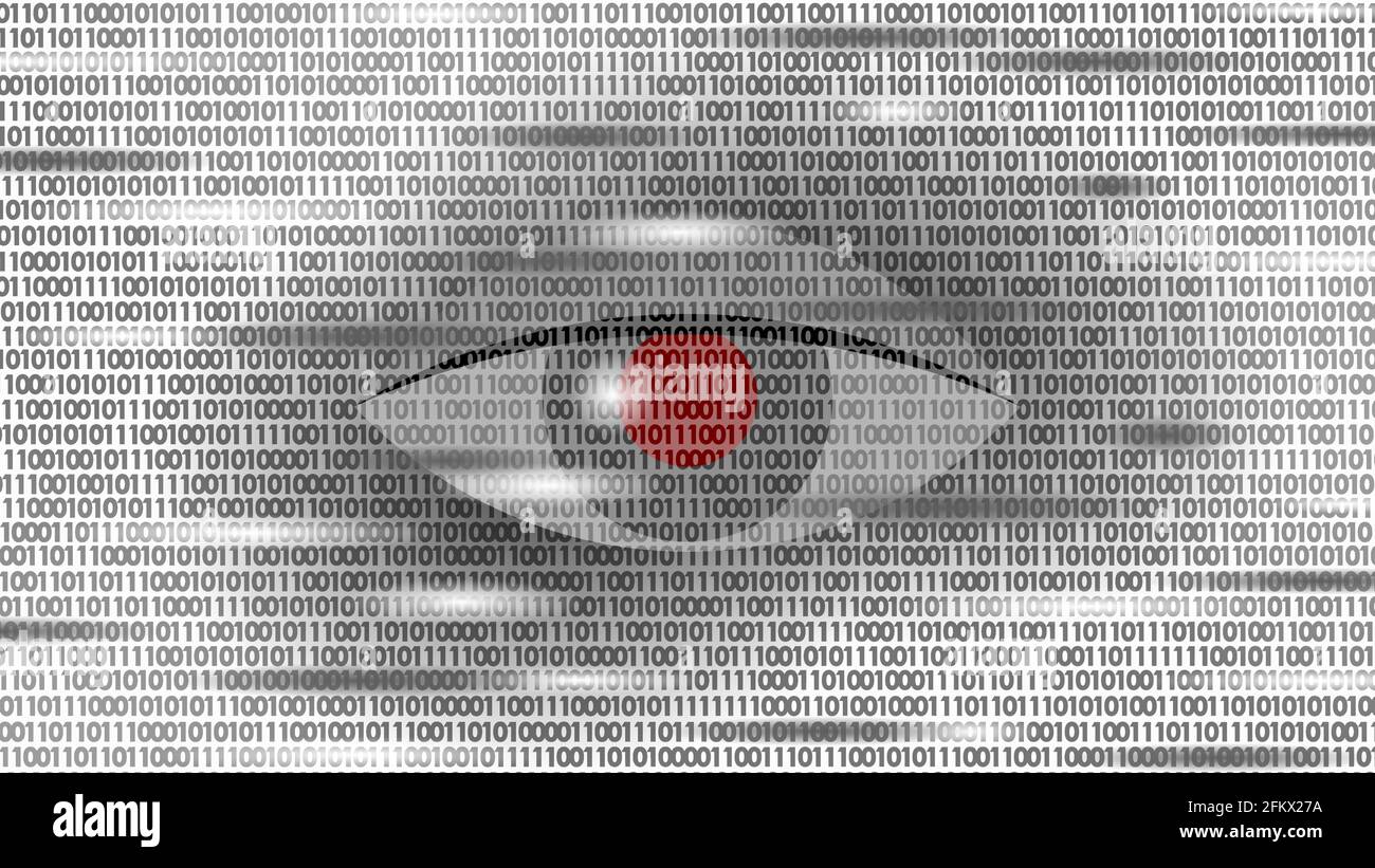Human android Cyborg Auge futuristische Kontrolle Schutz persönliche Internet-Sicherheit Zugang. Konzept Roboter dna-System, zukünftige wissenschaftliche Technologie Stock Vektor