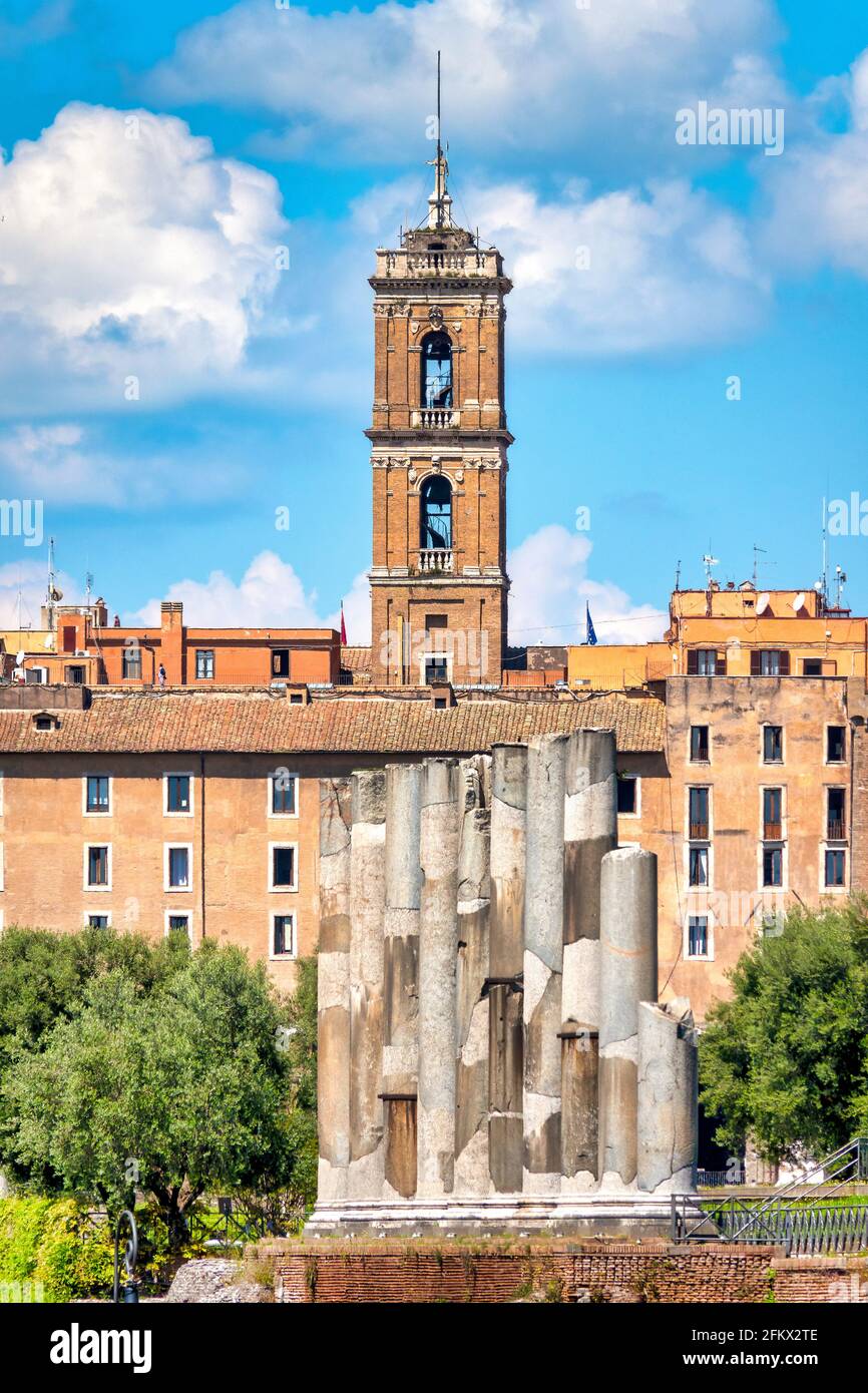 Rückansicht des Campidoglio vom Forum Romanum, Rom, Italien Stockfoto