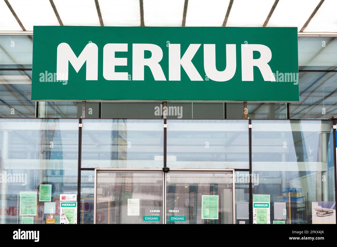 Merkur Markt, Niederlassung, Österreich Stockfoto