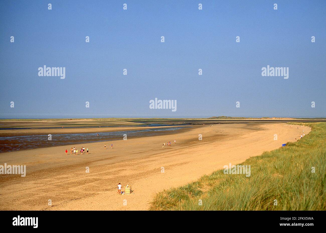 Holkham Beach und Sanddünen, Holkham, Norfolk, England, Vereinigtes Königreich Stockfoto